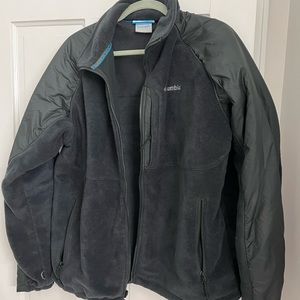 Columbia mens XL black fleece jacket